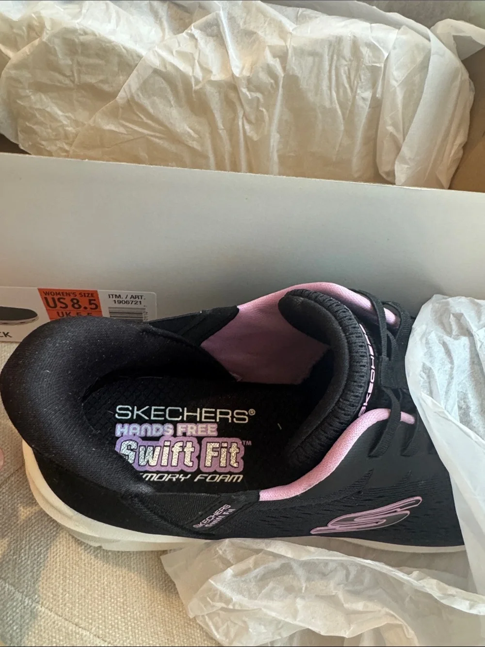 Skechers Swift Fit Pink Swift-Fit Slip-On Athletic Sneakers NWT